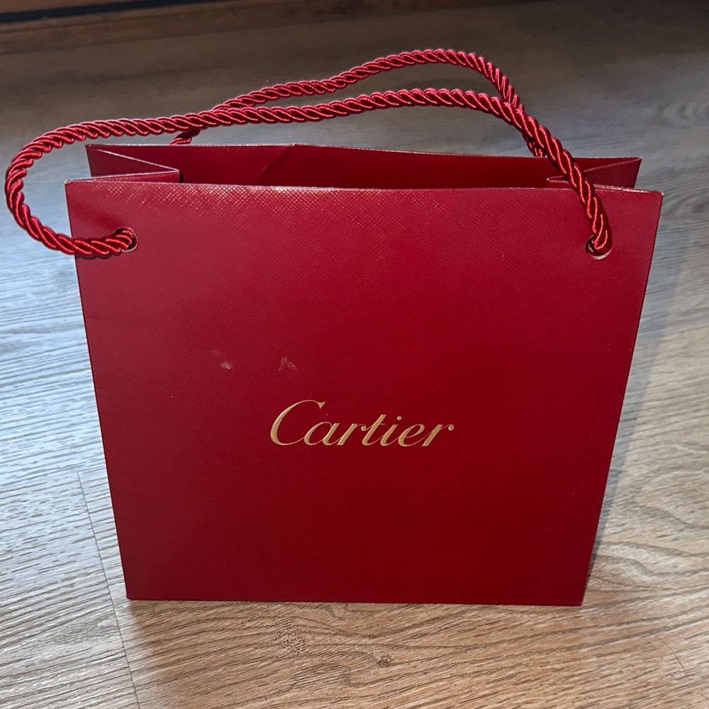 Cartier Luxury Red Shopping Bag